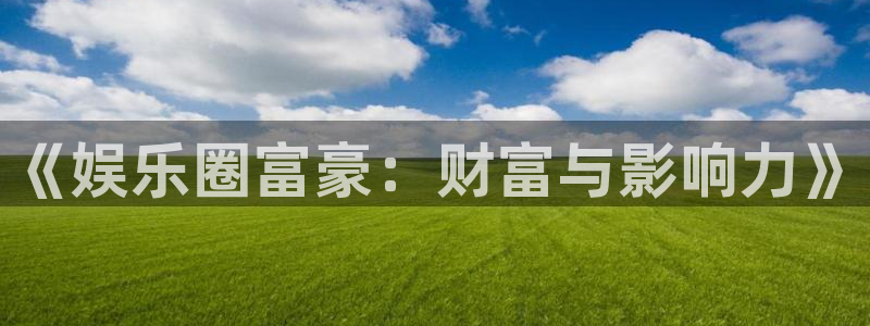星辉平台体育注册代理：《娱乐圈富豪：财富与影响力》