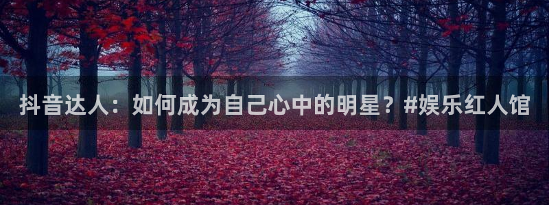 星辉平台2平台登录：抖音达人：如何成为自己心中的明星？#娱乐红人馆