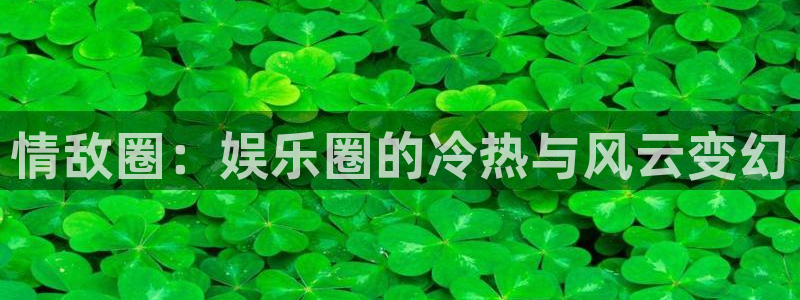星辉平台电子游戏网页版：情敌圈：娱乐圈的冷热与风云变幻